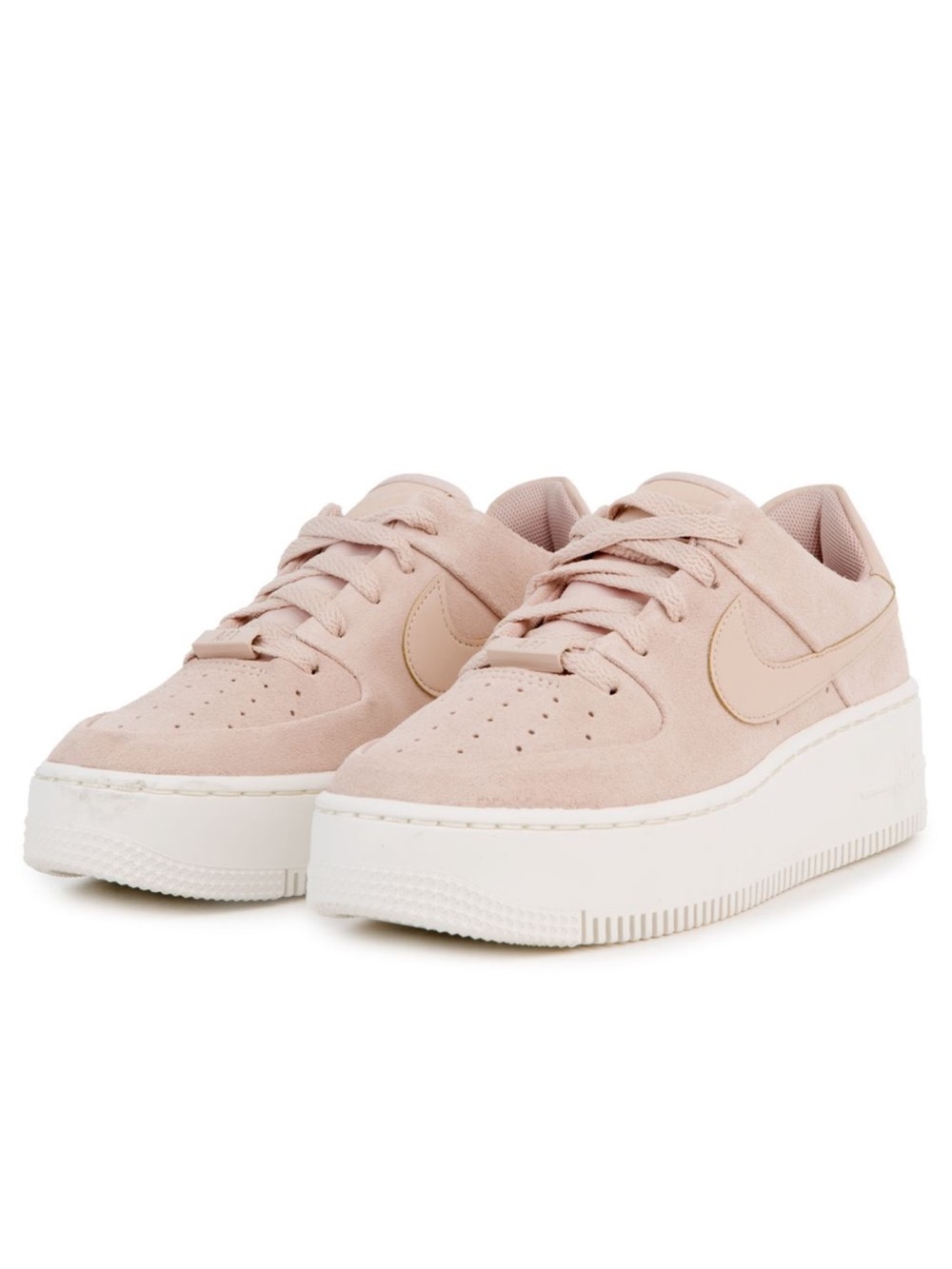 Nike Women’s Blush Suede Platform Sneakers AF1 - Picture 1 of 4